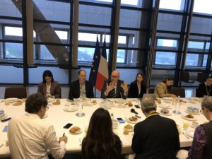 French finance minister Roland Lescure at the ministry in Bercy